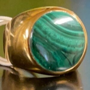 Anna Beck Gold Ring with Green Stone